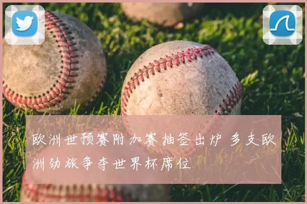 欧洲世预赛附加赛抽签出炉 多支欧洲劲旅争夺世界杯席位